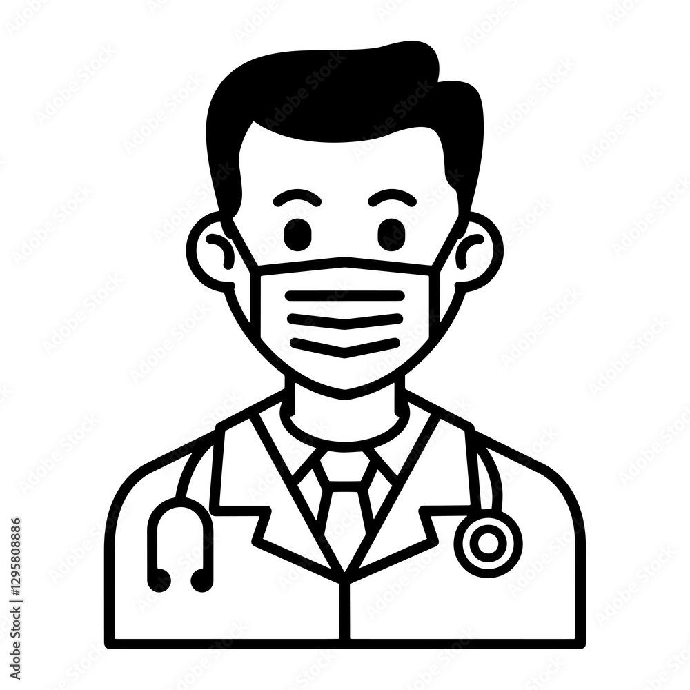 PNG Simple doctor profile icon illustration vector white. PNG Simple doctor profile icon illustration vector white.