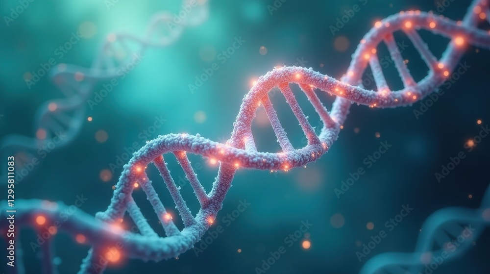 Illuminated Double Helix A Microscopic View of Genetic Code Structure and Luminescent Particles Illuminated Double Helix A Microscopic View of Genetic Code Structure and Luminescent Particles