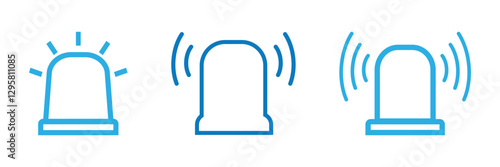 siren alarm icon sign vector