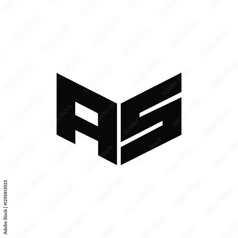 AS monogram logo design letter text name symbol monochrome logotype alphabet character simple logo AS monogram logo design letter text name symbol monochrome logotype alphabet character simple logo