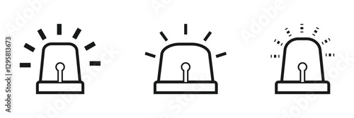 Siren icon Isolated flat vector in outline