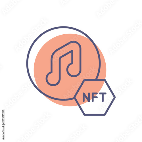 Nft Music Vector icon