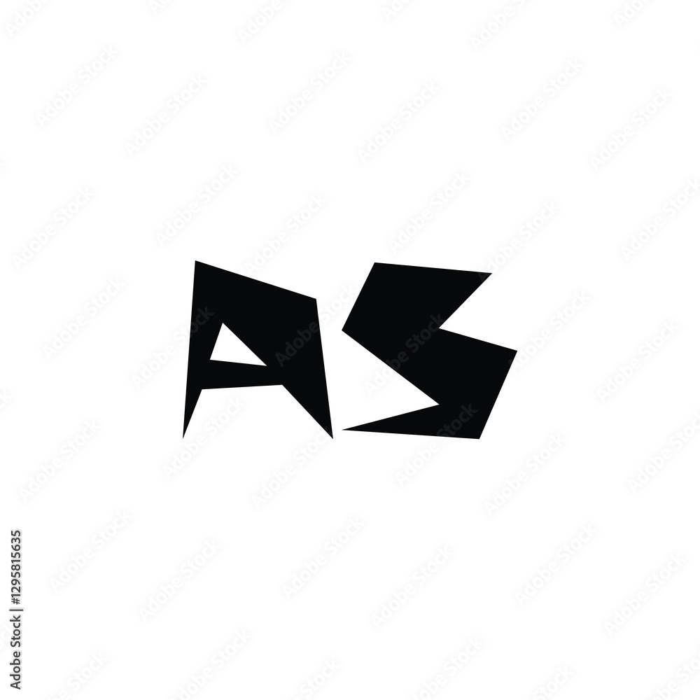 AS monogram logo design letter text name symbol monochrome logotype alphabet character simple logo AS monogram logo design letter text name symbol monochrome logotype alphabet character simple logo