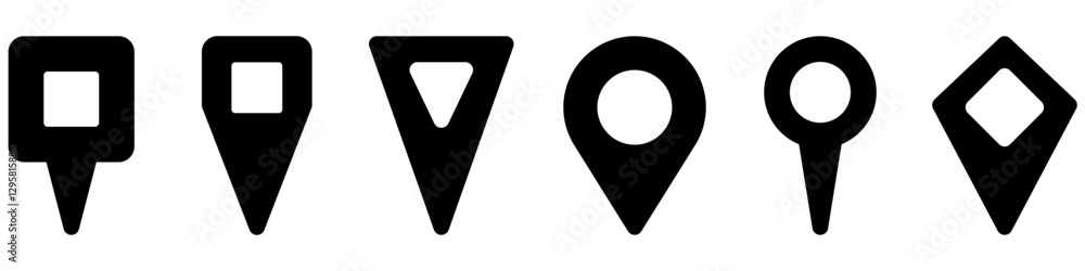 Location vector icon set. Pin icon. Map pin illustration sign collection. point symbol. Position log Location vector icon set. Pin icon. Map pin illustration sign collection. point symbol. Position log