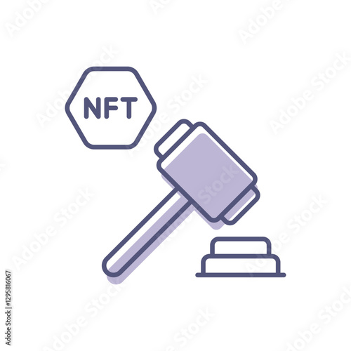 Nft Auction Vector icon