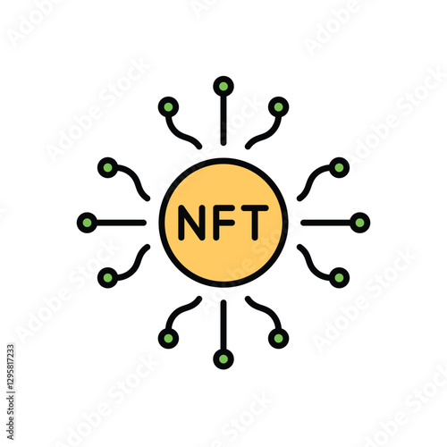 Digital Token Vector icon