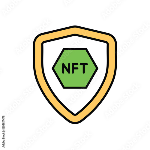 Secured Token Vector icon