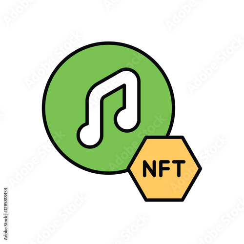 Nft Music Vector icon