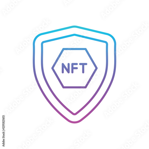 Secured Token Vector icon
