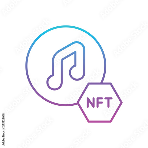 Nft Music Vector icon