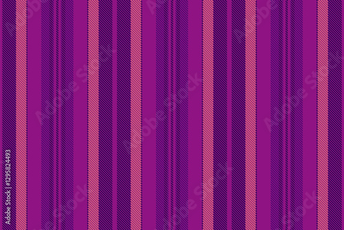 Shop stripe texture vertical, panel background lines textile. Carpet seamless vector fabric pattern in magenta and dark colors.