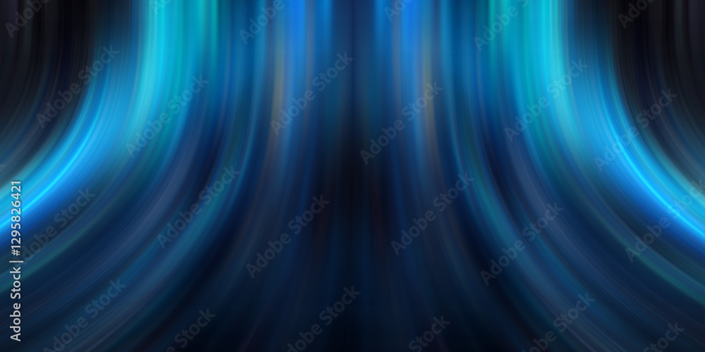 Abstract background with speed light effect. Blue wavy texture wallpaper. Generative Ai