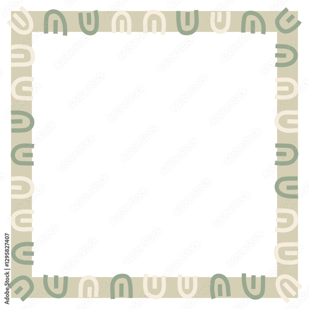 Obraz premium Frame with colorful pattern. Design element for prints, backgrounds, template, web pages and textile pattern.