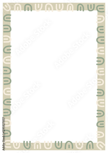 Wallpaper Mural A4 frame with doodle pattern. Design element for prints, backgrounds, template, web pages and textile pattern. Torontodigital.ca