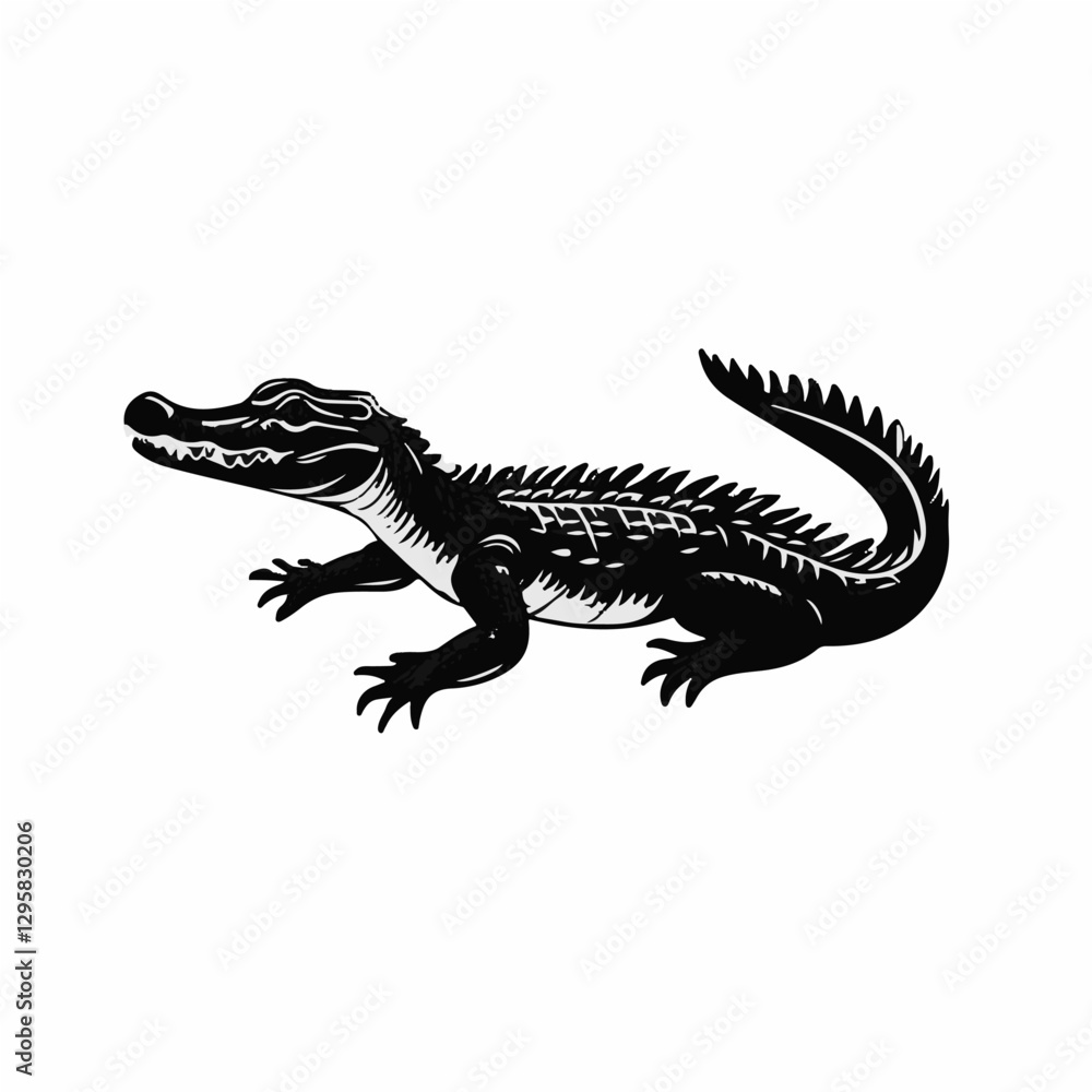 Simple flat 2D icon black crocodile isolated on a transparent background, vector, flat design, animation design, vector, flat design, animation design, simple flat 2D icon clipart Simple flat 2D icon black crocodile isolated on a transparent background, vector, flat design, animation design, vector, flat design, animation design, simple flat 2D icon clipart
