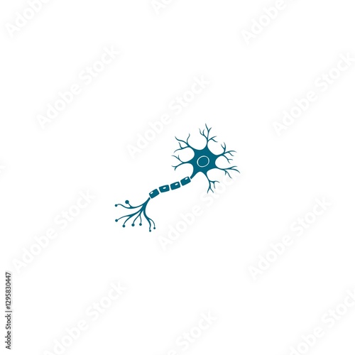 Neuron Anatomy simple icon isolated on white background photo