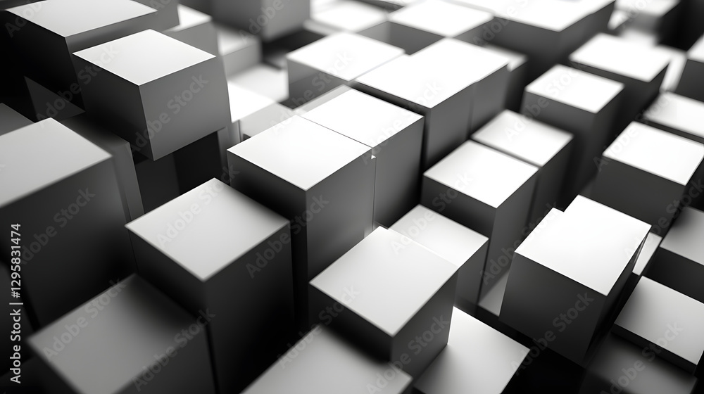 A close - up view of numerous gray cubes arranged in an orderly yet complex pattern, with some cubes in sharp focus and others in soft blur, presenting a minimalist and geometric visual effect. A close - up view of numerous gray cubes arranged in an orderly yet complex pattern, with some cubes in sharp focus and others in soft blur, presenting a minimalist and geometric visual effect.