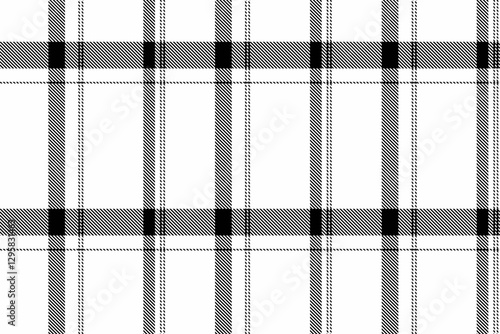 Diverse texture plaid textile, cool tartan background check. Latin fabric pattern seamless vector in white and black colors.