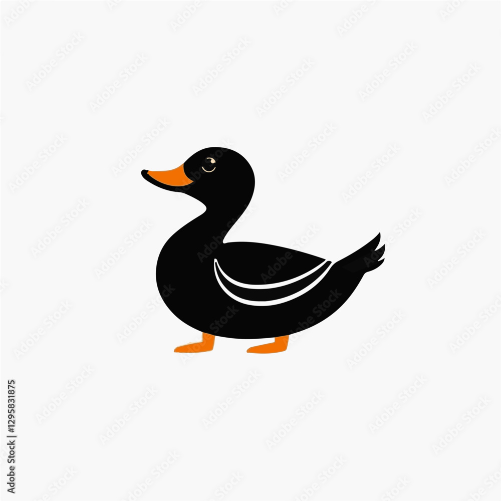 Simple flat 2D icon duck set isolated on a transparent background, vector, flat design, animation design, vector, flat design, animation design, animal set Simple flat 2D icon duck set isolated on a transparent background, vector, flat design, animation design, vector, flat design, animation design, animal set
