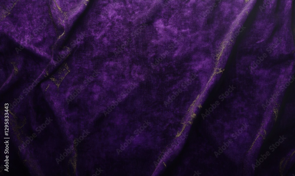 Folded purple velvet fabric backdrop for luxurious product display Folded purple velvet fabric backdrop for luxurious product display