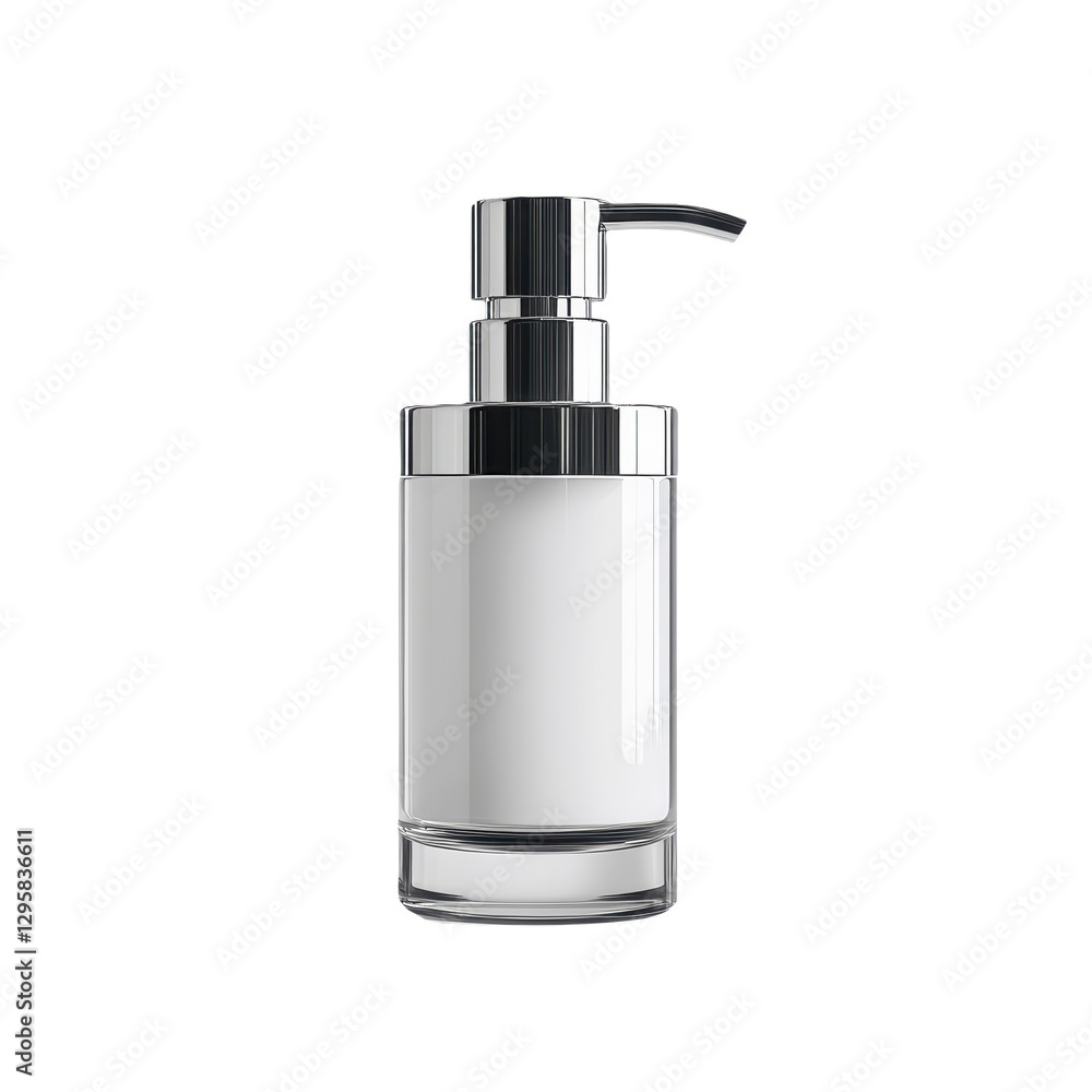 Fototapeta premium Modern White Dispenser Bottle Mockup for Business