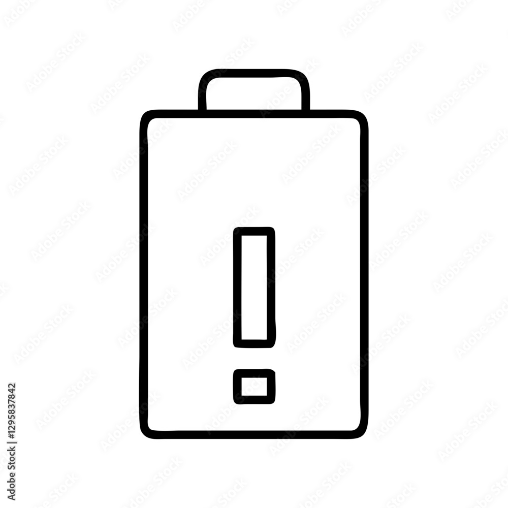 low battery icon, low battery line art - simple line art of low battery, perfect for low battery logos and icons low battery icon, low battery line art - simple line art of low battery, perfect for low battery logos and icons