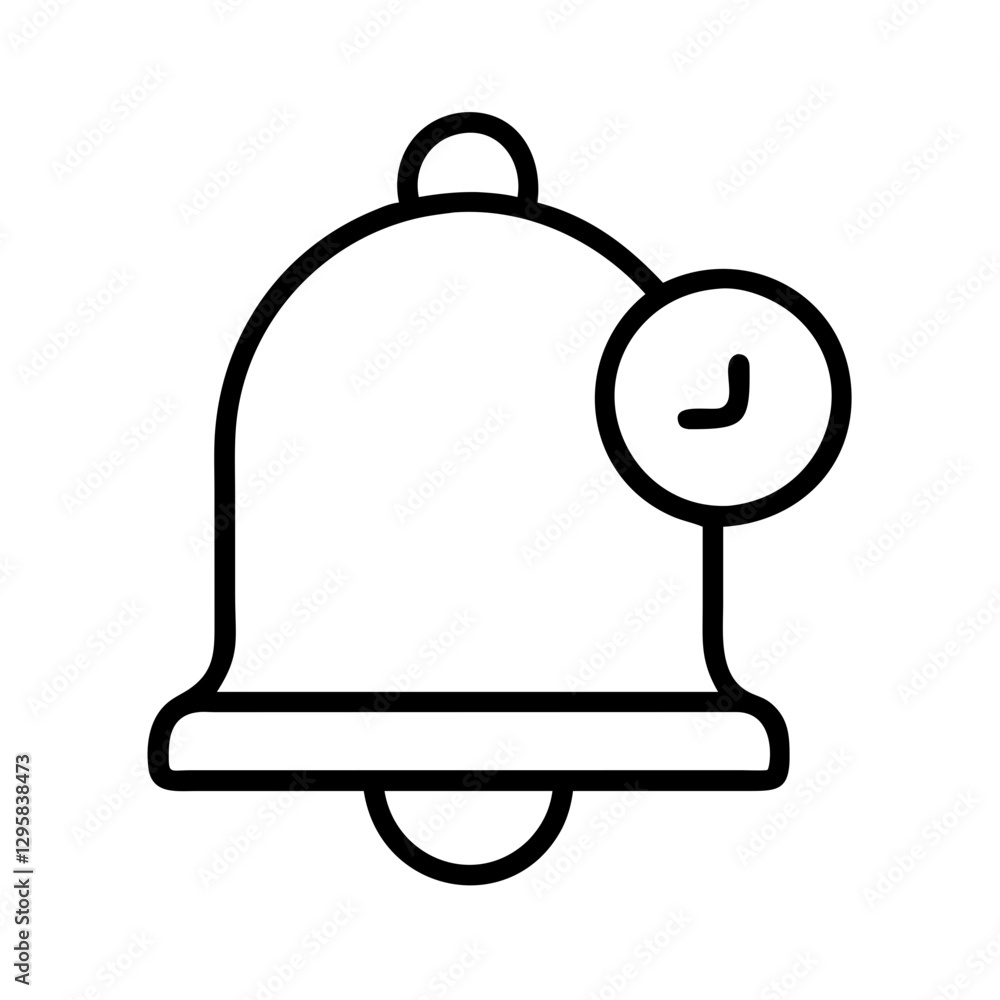 notification bell icon, notification bell line art - simple line art of notification bell, perfect for notification bell logos and icons notification bell icon, notification bell line art - simple line art of notification bell, perfect for notification bell logos and icons