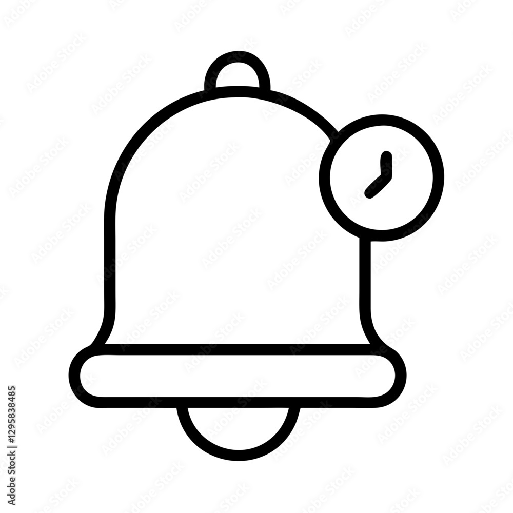 notification bell icon, notification bell line art - simple line art of notification bell, perfect for notification bell logos and icons notification bell icon, notification bell line art - simple line art of notification bell, perfect for notification bell logos and icons