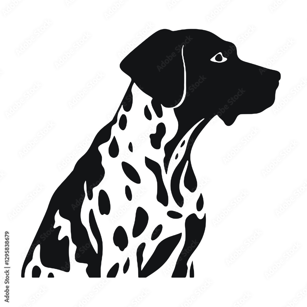 Fototapeta premium A dalmatian dog illustration vector