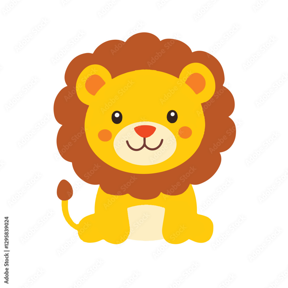 Simple flat 2D icon cute lion isolated on transparent background, vector, flat design, animation design, vector, flat design, animation design, simple flat 2D icon, minimalist design, clipart Simple flat 2D icon cute lion isolated on transparent background, vector, flat design, animation design, vector, flat design, animation design, simple flat 2D icon, minimalist design, clipart