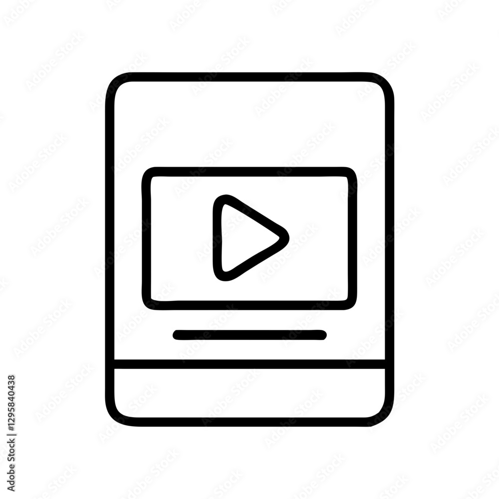 streaming app icon, streaming app line art - simple line art of streaming app, perfect for streaming app logos and icons streaming app icon, streaming app line art - simple line art of streaming app, perfect for streaming app logos and icons