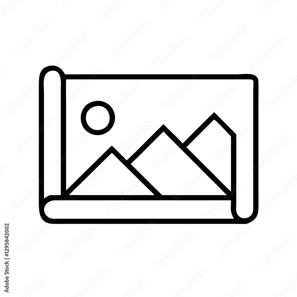 wallpaper icon, wallpaper line art - simple line art of wallpaper, perfect for wallpaper logos and icons wallpaper icon, wallpaper line art - simple line art of wallpaper, perfect for wallpaper logos and icons