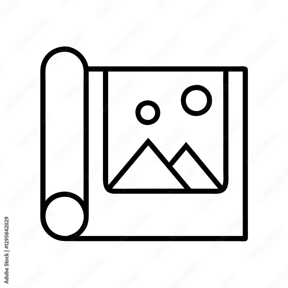 wallpaper icon, wallpaper line art - simple line art of wallpaper, perfect for wallpaper logos and icons wallpaper icon, wallpaper line art - simple line art of wallpaper, perfect for wallpaper logos and icons