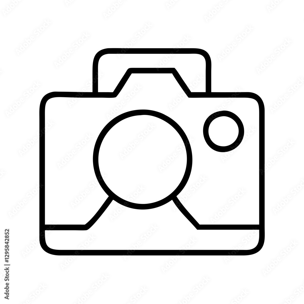 camera icon, camera line art - simple line art of camera, perfect for camera logos and icons camera icon, camera line art - simple line art of camera, perfect for camera logos and icons