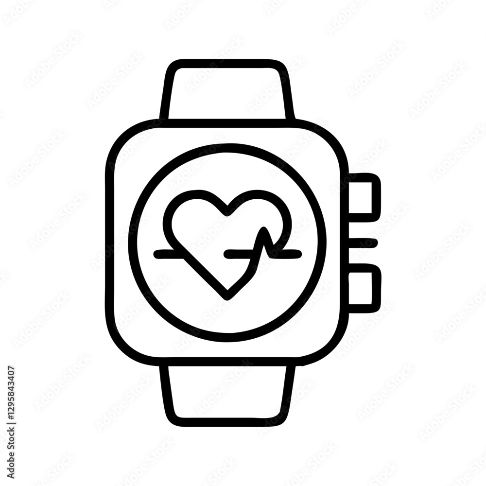 fitness tracker icon, fitness tracker line art - simple line art of fitness tracker, perfect for fitness tracker logos and icons fitness tracker icon, fitness tracker line art - simple line art of fitness tracker, perfect for fitness tracker logos and icons