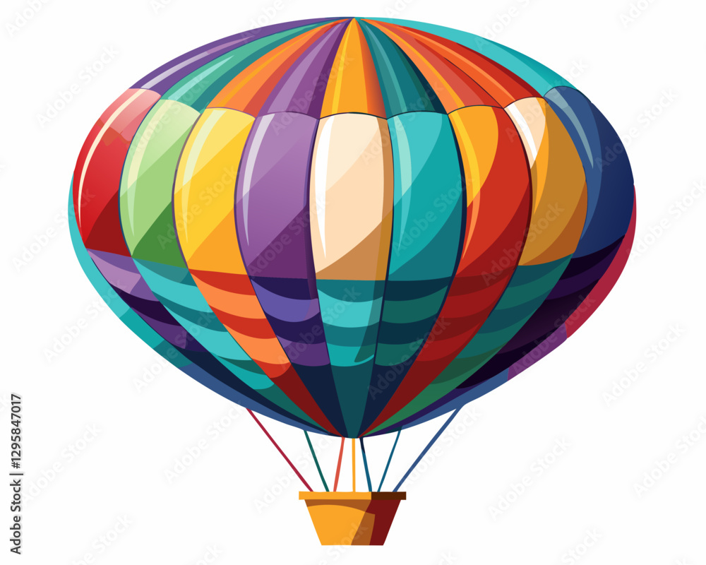 Naklejka premium hot air balloon with blue sky