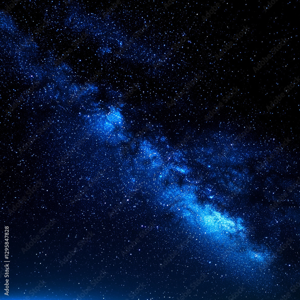 Fototapeta premium Celestial canvas: a vibrant Milky Way stretches across a dark, star-studded night sky