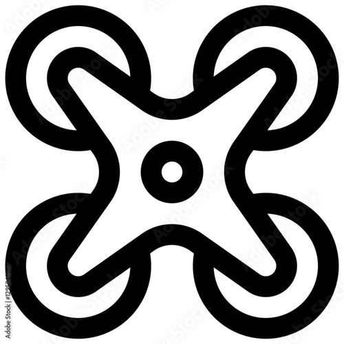 Drone. Editable stroke vector icon.