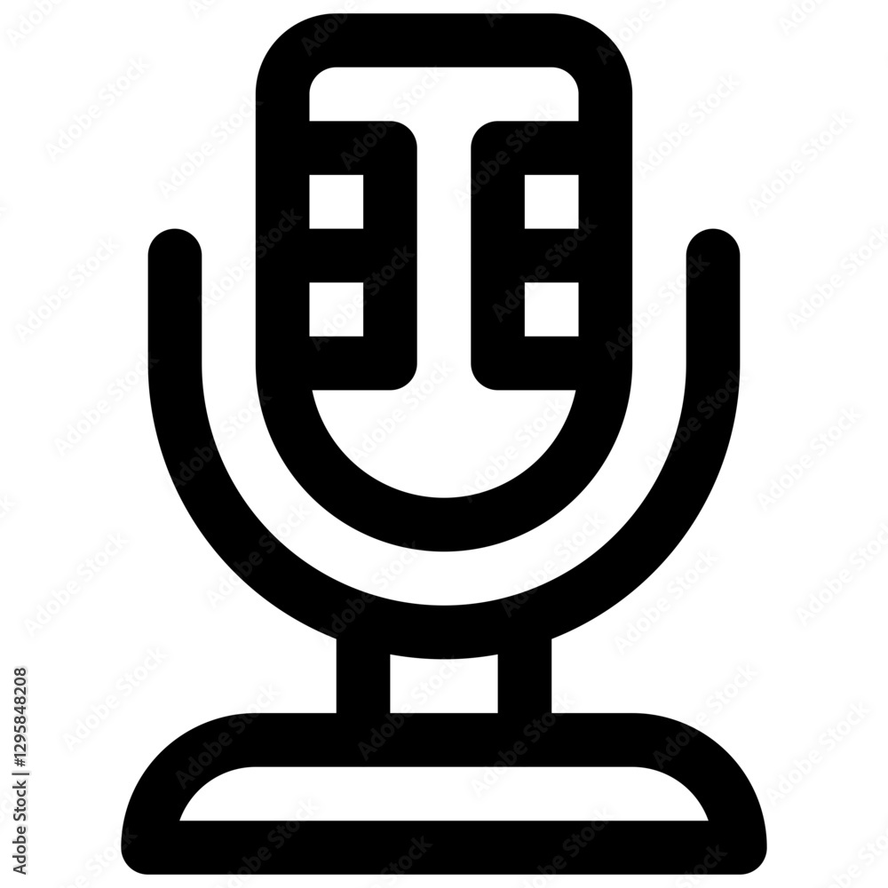 Podcast. Editable stroke vector icon. Podcast. Editable stroke vector icon.