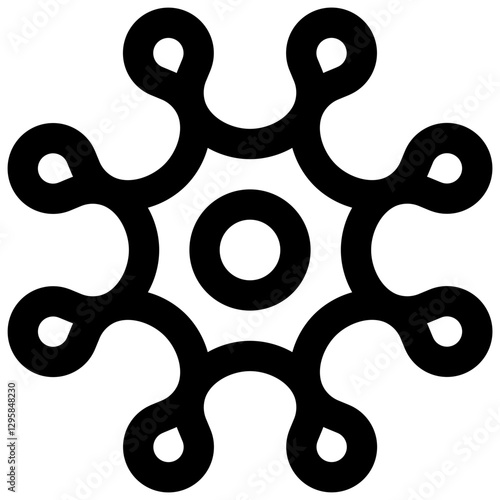 Science journalism. Editable stroke vector icon.