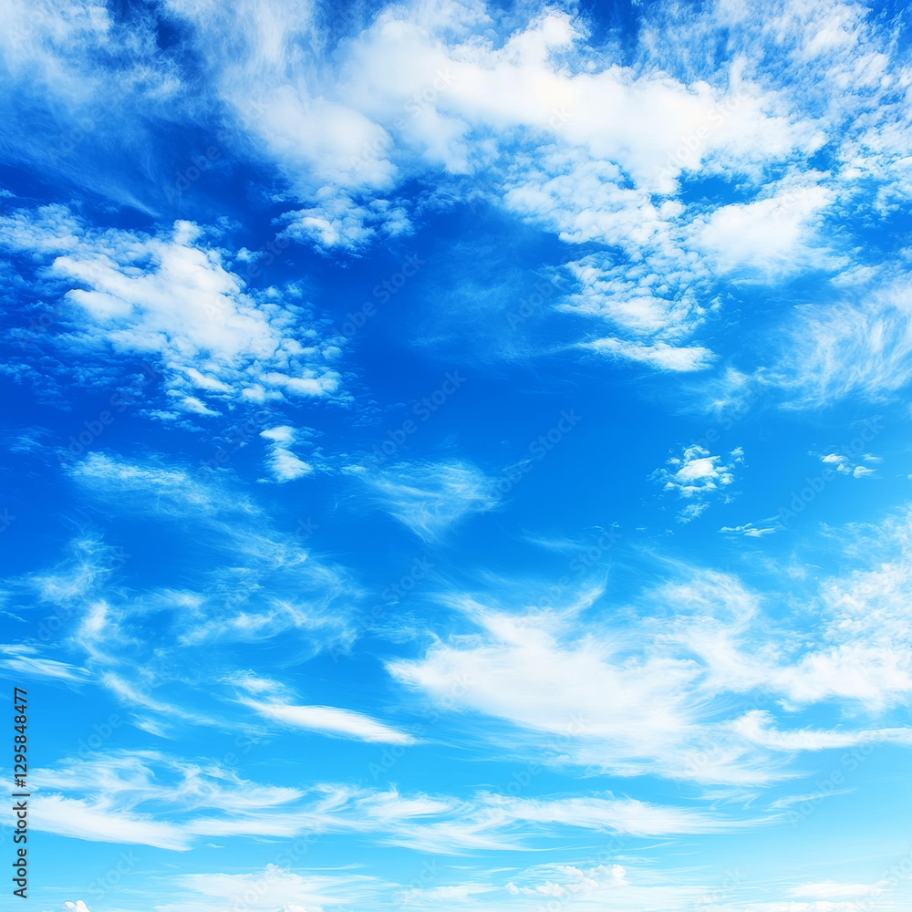 Blue Sky, White Cloudscape Blue Sky, White Cloudscape