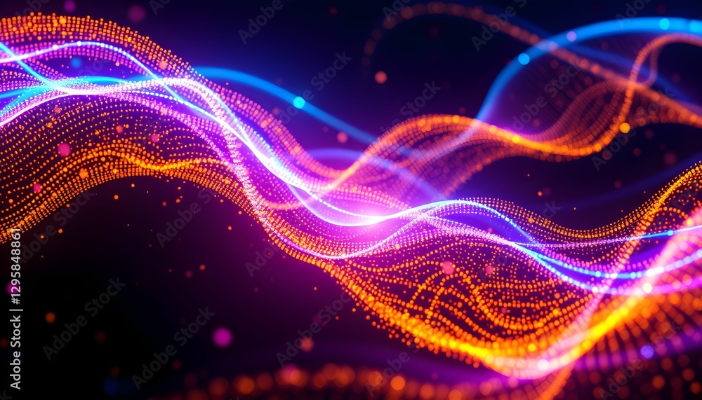 Fototapeta premium Abstract Colorful Wave Background: Dynamic Flow of Light and Energy
