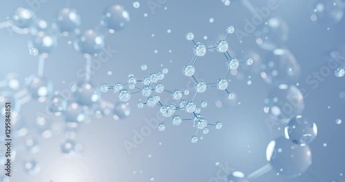 Wallpaper Mural Rosiglitazone rotating 3D model of antidiabetic drug, seamless looped video Torontodigital.ca