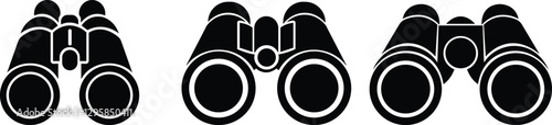 Binoculars icon set.Vector illustration for graphic and web design.