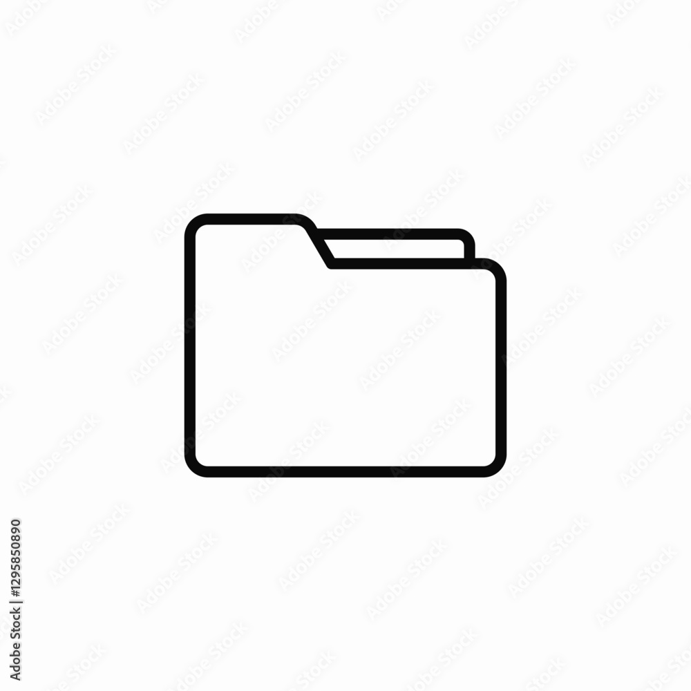 Empty folder document icon vector sign Empty folder document icon vector sign