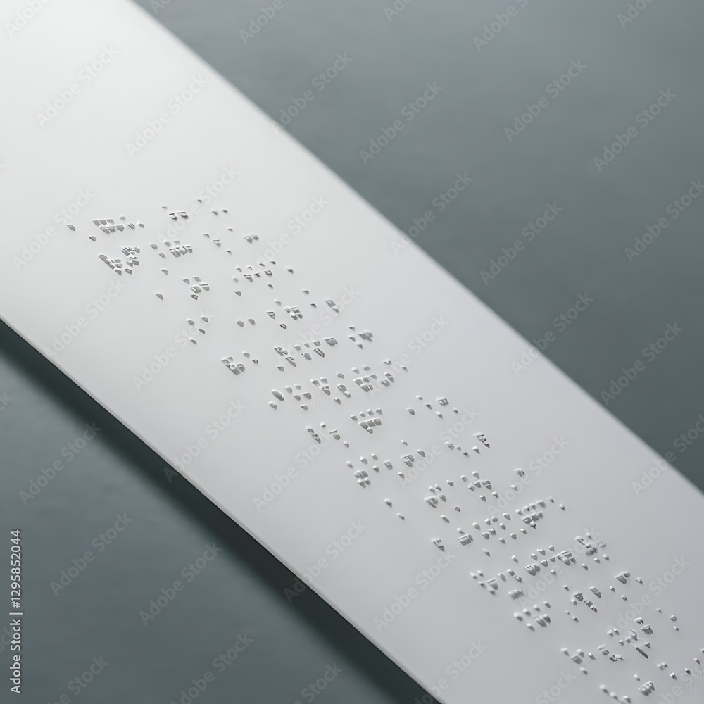 custom made wallpaper toronto digitalClose up view of braille text on white paper isolated on grey