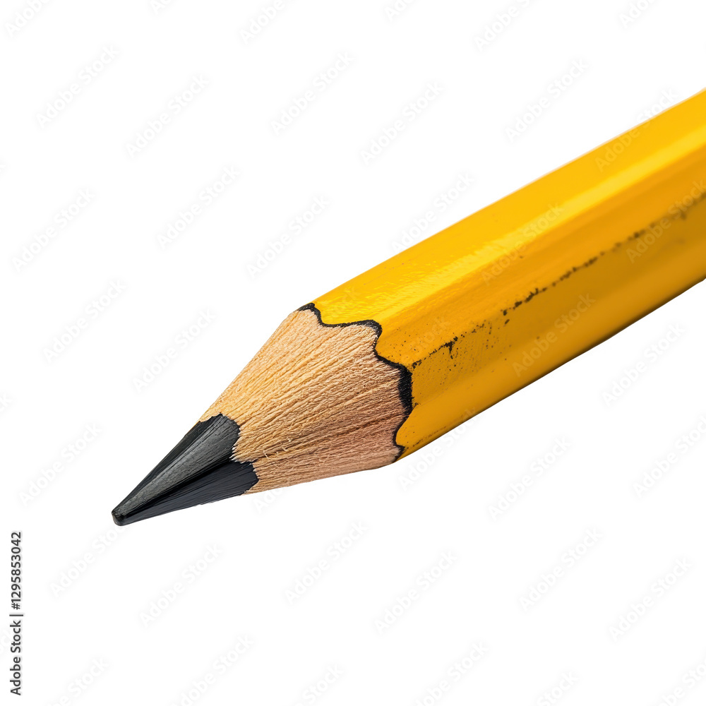 Fototapeta premium Close-up of a Yellow Pencil with Black Lead