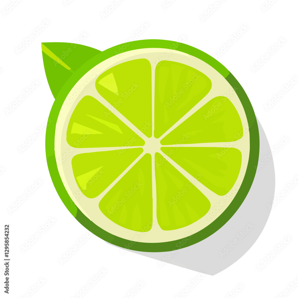 A Simple icon flat 2D icon sliced lime isolated on a blue background, vector, flat design, animation design, simple flat 2D icon, minimalist design A Simple icon flat 2D icon sliced lime isolated on a blue background, vector, flat design, animation design, simple flat 2D icon, minimalist design