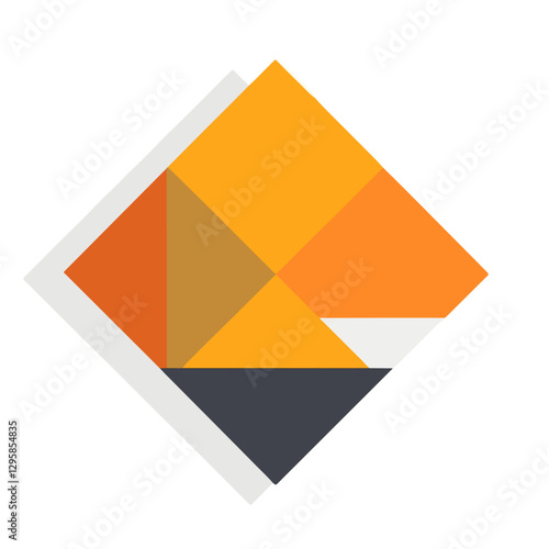 Free Download A Simple icon flat 2D icon orange box isolated on a transparent background, vector, flat design, animation design, simple flat 2D icon, minimalist design - GFXLoad