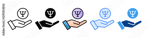 Psychology Icon Set Multiple Style Collection